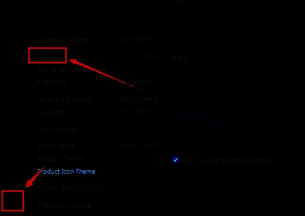 VSCode设置页面左侧导航栏选中Git选项的截图