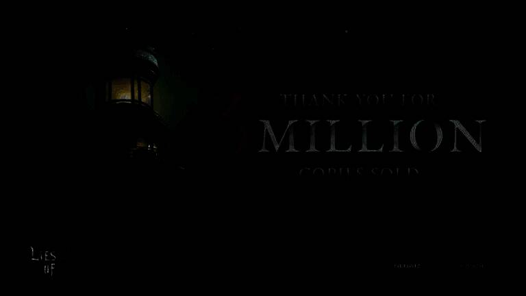 《匹诺曹的谎言》游戏封面艺术图，背景为暗黑风格的城市与机械齿轮交织的场景