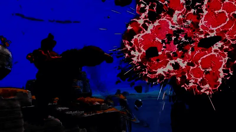 游戏设置菜单，包含音效、控制方式、语言等多种选项调节