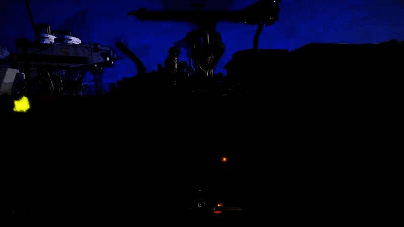 角色在废弃工厂中搜寻线索，气氛紧张