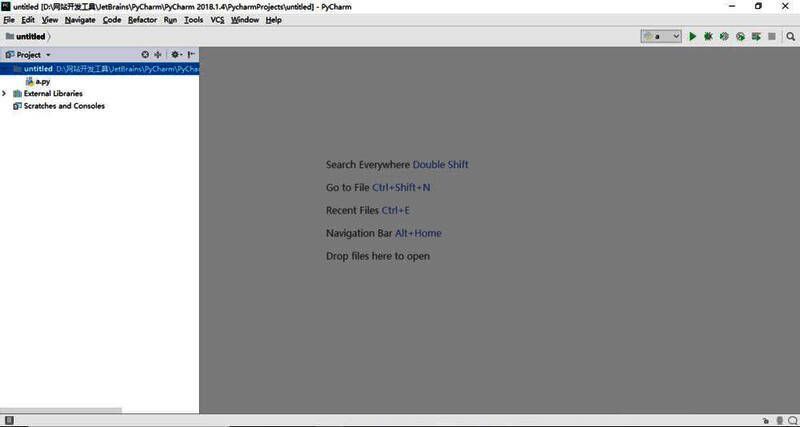 PyCharm设置入口界面截图