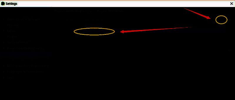 Interpreters窗口展示已有环境列表，右上角加号按钮高亮显示