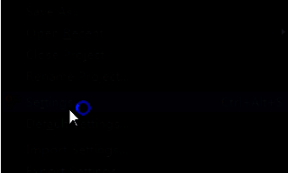 Editor子菜单展开后，右侧Font选项被选中界面截图