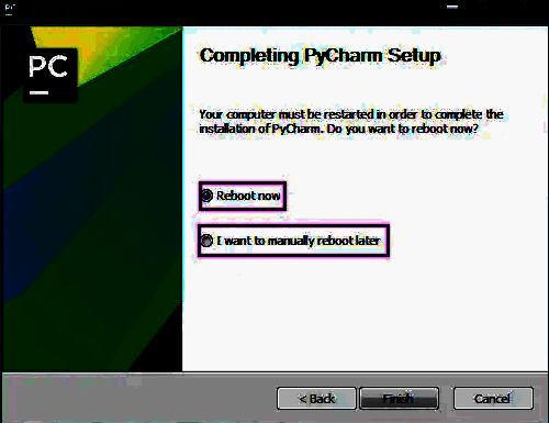 PyCharm启动界面，标志安装成功并准备使用