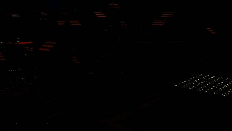 一群机智的海狸在高耸的木质建筑中忙碌，背景是干涸的土地