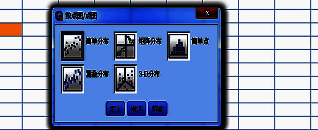 散点图参数设置界面，两个变量分别分配到X轴和Y轴位置