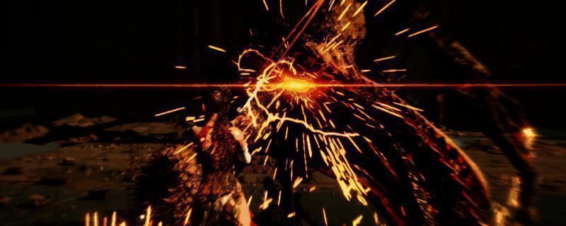 《剑星》战斗画面展示角色正在进行完美格挡，手持武器迎击敌人攻势