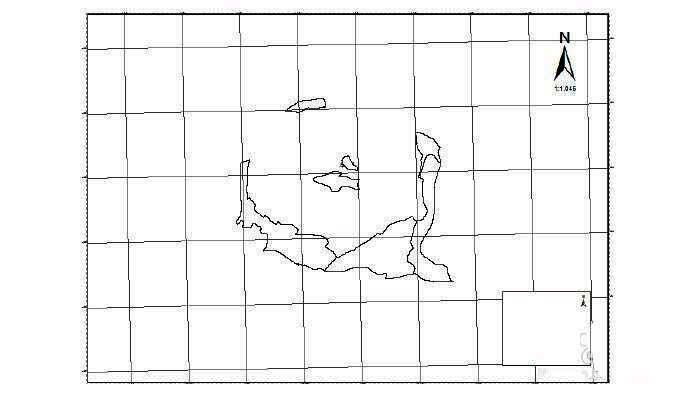 经纬网成功插入后的地图界面预览图