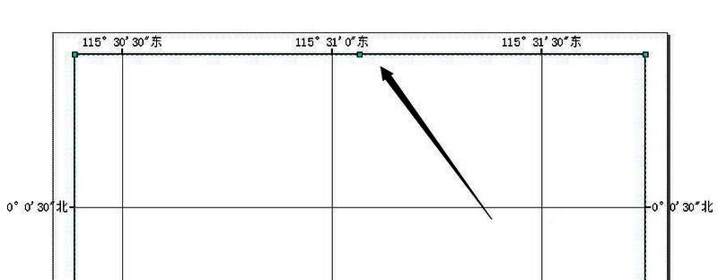 地图上经纬网详细展示，线条清晰，标注准确