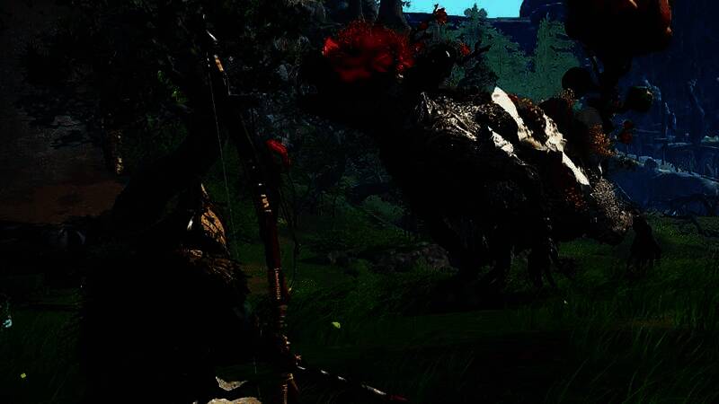 弓箭蓄力发动必杀技，能量凝聚于箭头之上，即将爆发出毁灭性威力