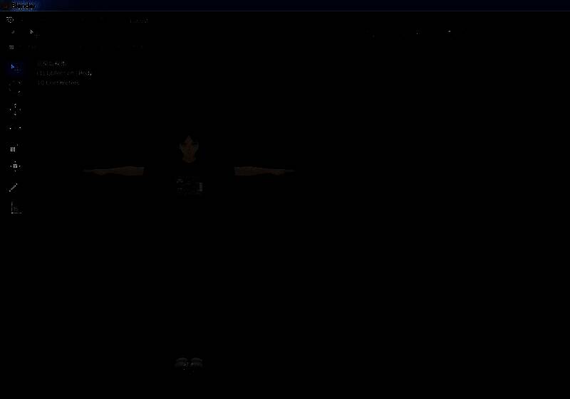 Blender界面左侧工具栏中的测量工具被高亮显示