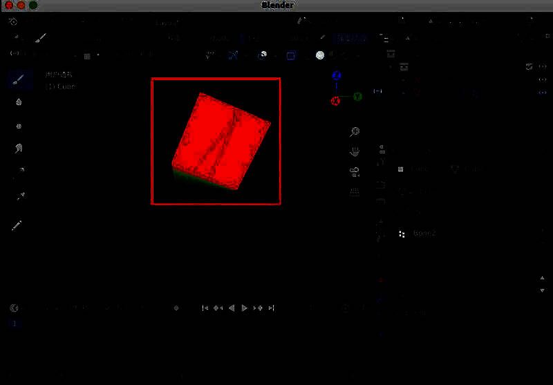 在权重绘制模式下调整顶点权重的界面截图