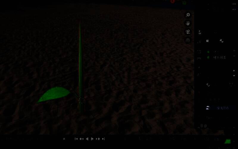 给Blender中的树干模型添加绿色材料