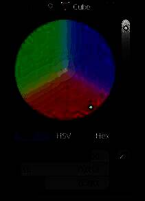 Blender颜色调节面板操作示意图，包括滑块和拾取图标功能说明