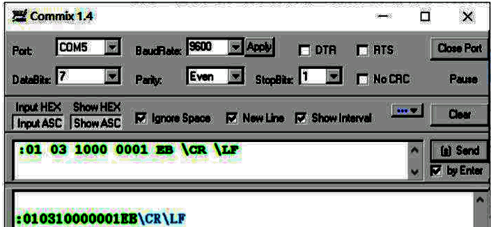 通信端口设置界面截图，包含波特率、数据位、停止位等选项设置