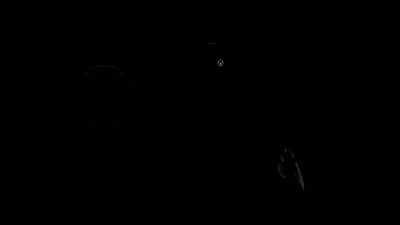 次世代Xbox概念图，展示未来感十足的主机设计轮廓