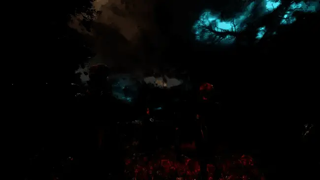 游戏内画中世界的奇幻场景，母女在异想天开的艺术空间中互动