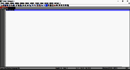 Notepad++主界面展示，编辑区域内已输入部分文本内容