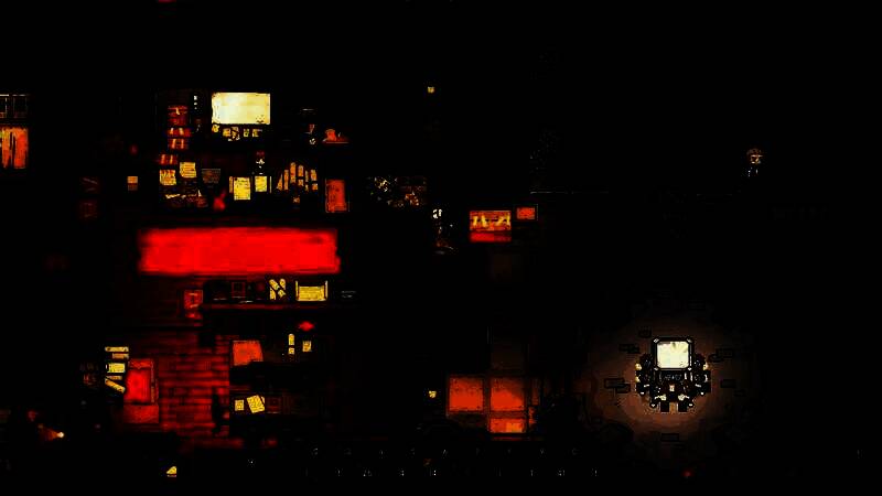 角色站在高处俯瞰地心城市，远处是通向地表的通道