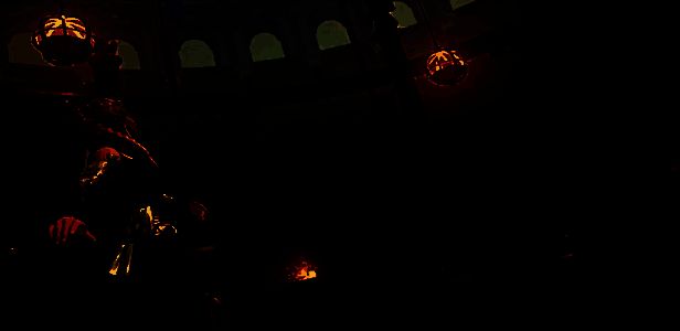 主角手持发光武器，身姿优美地跃起攻击，周围环绕着神秘符文特效