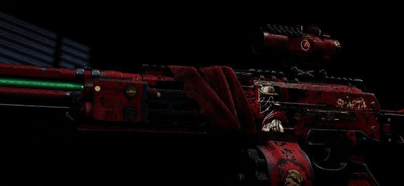 狂怒荣耀·AEK外观整体呈现火焰燃烧般的视觉效果