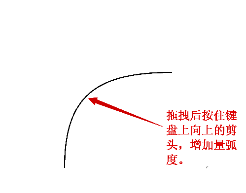 Adobe Illustrator中切换闭合弧线模式的操作界面