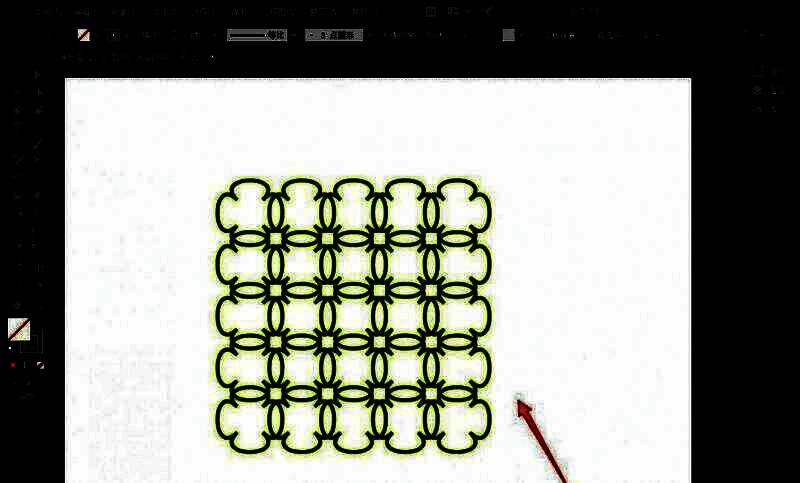 最终生成的华丽花纹效果图，线条交错呈现优雅视觉效果