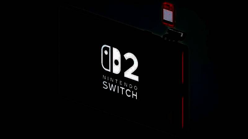 任天堂Switch 2主机外观展示，手柄与主机搭配的高清画面