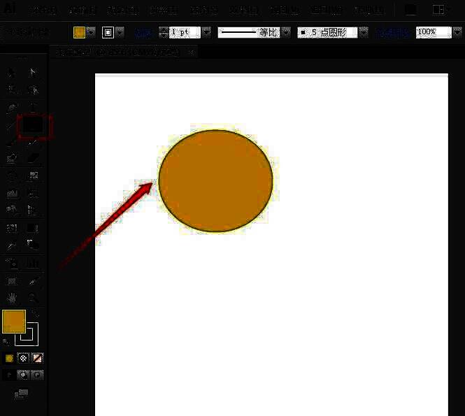 椭圆工具绘制圆形示例图，图形规整美观