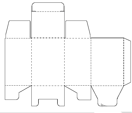 最终定稿的包装盒刀模图示例