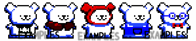 温泉馆内玩家装扮的小狗形象展示，穿着时尚服饰，表情可爱