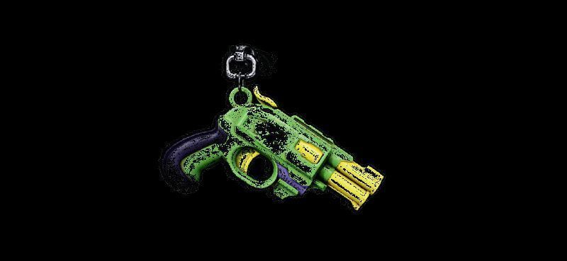 玩具手枪挂饰展示，小巧可爱又不失战斗风格