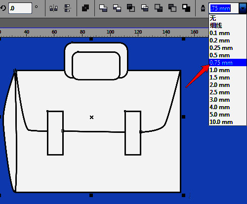 公文包模型最终完成效果的渲染图预览