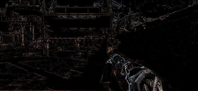 阴影AN94检视动作，红色标识在黑暗中格外醒目