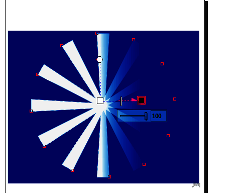 椭圆形渐变选项在属性栏中的位置