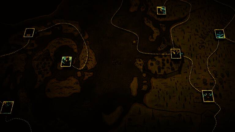 魔法展品展示图，多种奇幻风格物品陈列于展柜中，光影交错