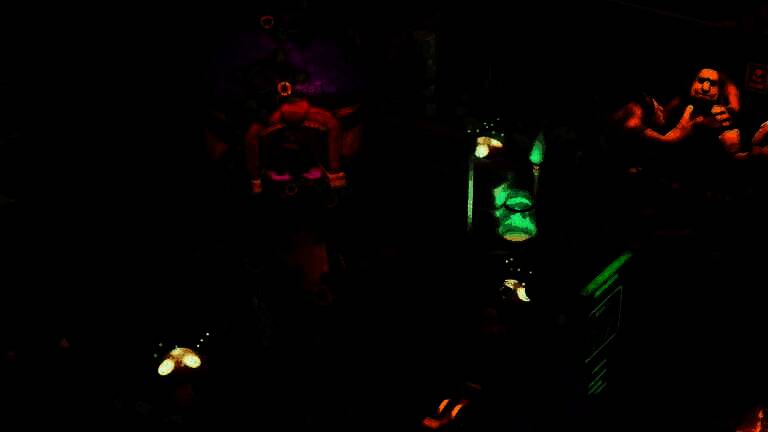 最终展示图，博物馆全景视角，各展区灯光闪烁，人流如织