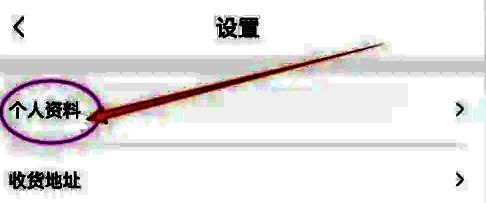 个人资料页面入口界面截图，区域选项已高亮显示