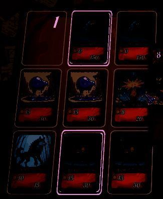 大量卡牌展示图，涵盖攻击、防御、辅助等多种类型