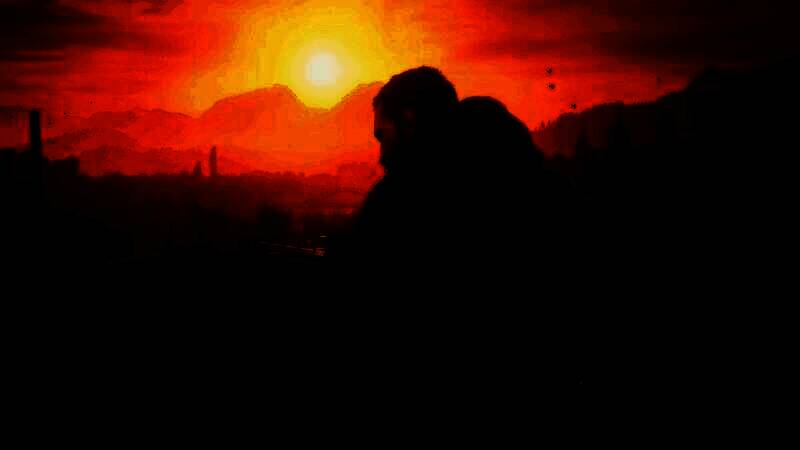 《消逝的光芒》初代游戏画面，夜幕下的城市废墟中角色正在与僵尸激烈战斗