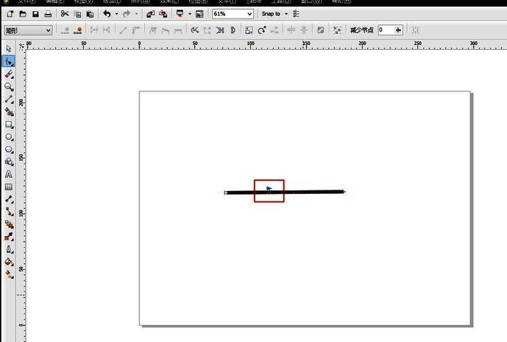拆分后线条呈现两个独立部分的视觉效果图