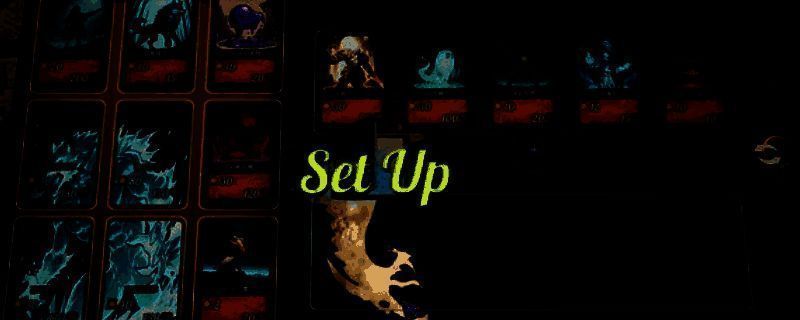 NOVEMS游戏界面展示，背景为未来科技风格的战斗场景，角色以卡牌形式呈现于战场之上