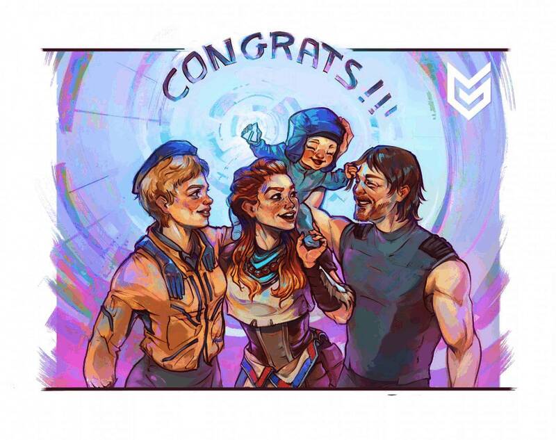 艾洛伊手持弓箭，站在高处俯瞰风景壮丽的世界