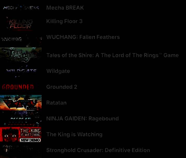 多款上榜游戏封面拼图，包含指环王、忍者龙剑传等经典IP作品