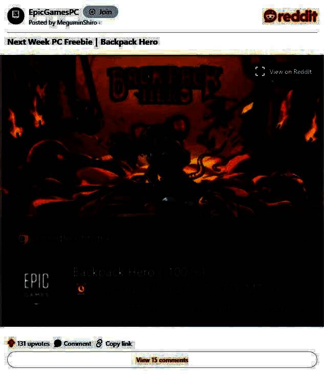 Epic商店《背包英雄》游戏画面展示背包管理系统