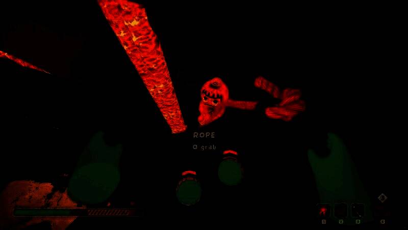 《PEAK》角色在险峻山峰上艰难攀爬的紧张瞬间