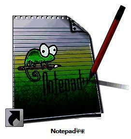 Notepad++主界面展示，界面简洁，顶部有菜单栏和工具按钮