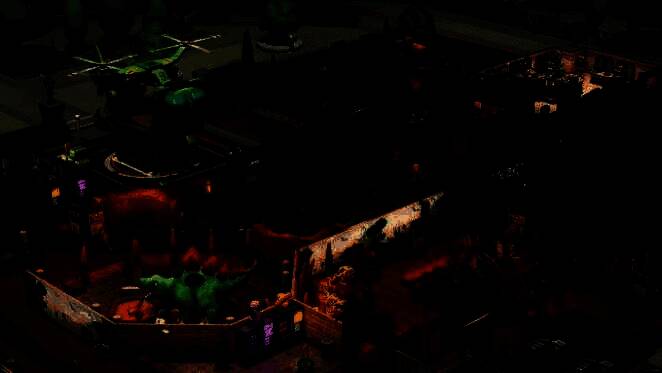 游戏角色互动画面，员工与游客之间发生趣味互动