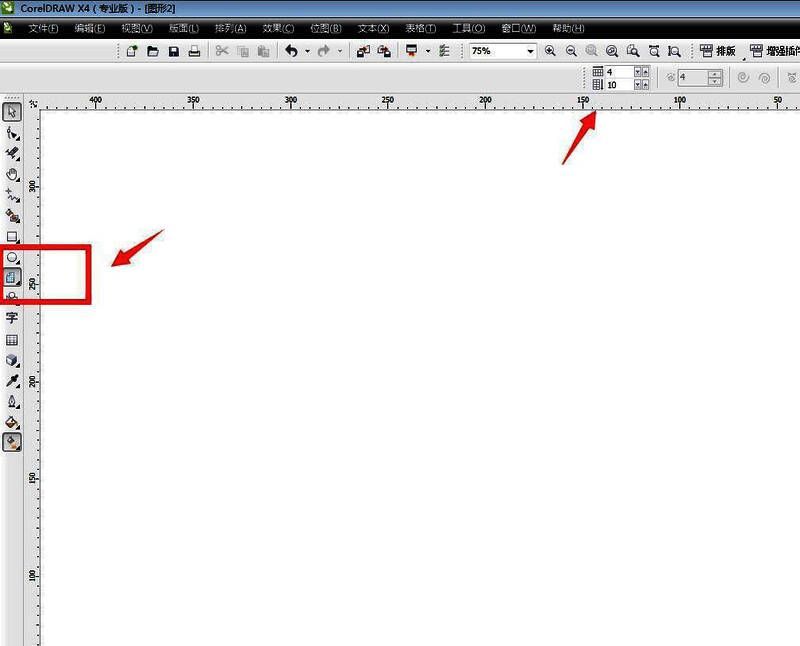 CorelDRAW图纸工具界面截图，展示表格绘制过程