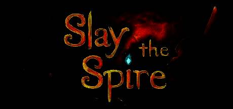 《杀戮尖塔》卡牌战斗界面，角色与怪物激烈对抗，特效华丽